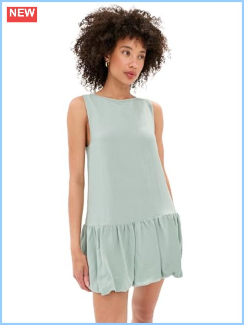 Sleeveless Mini Dress Lightweight Non-Stretch Casual